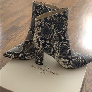 Marc Fisher snake skin boots